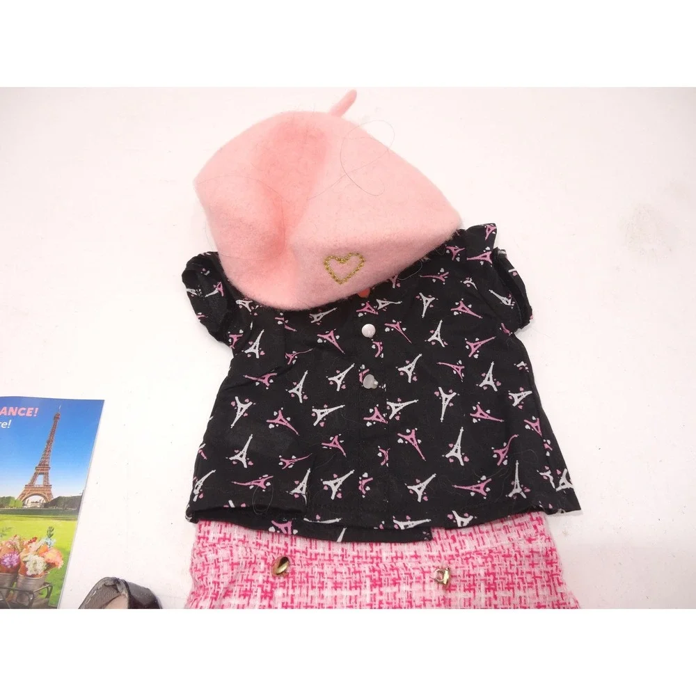 American‎ Girl World Traveler France Outfit Paris Beret Shirt Skirt 2021